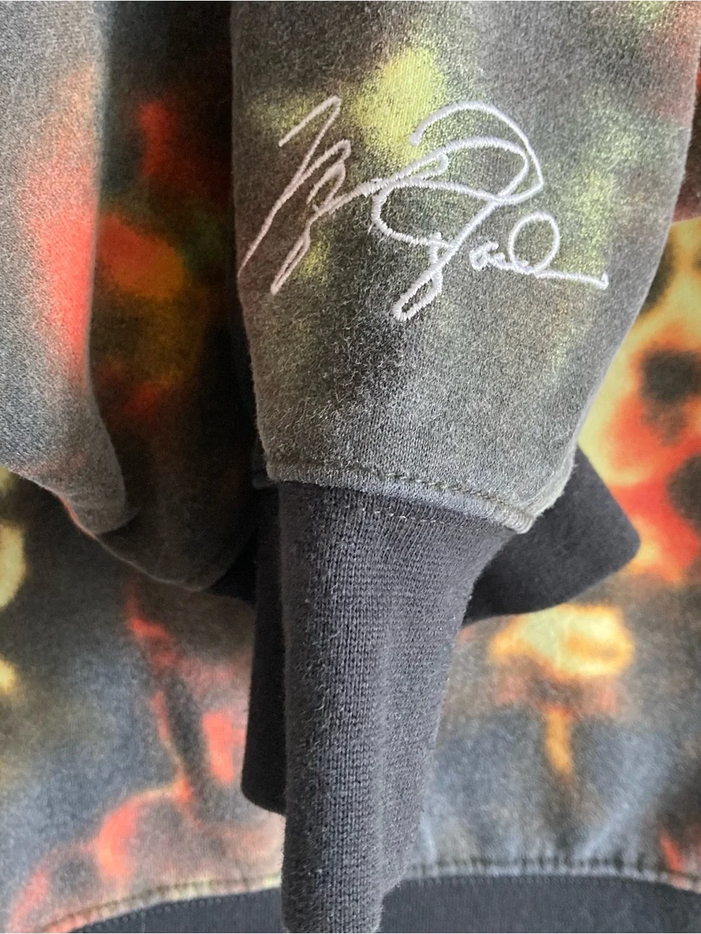 Jordan Smoke Orange Black Tie-Dye Kids Crewneck Sweatshirt & Joggers Set